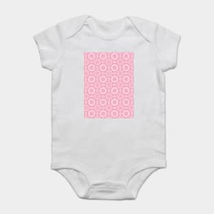 Pink stylized pattern in modern colors of current trends Baby Bodysuit